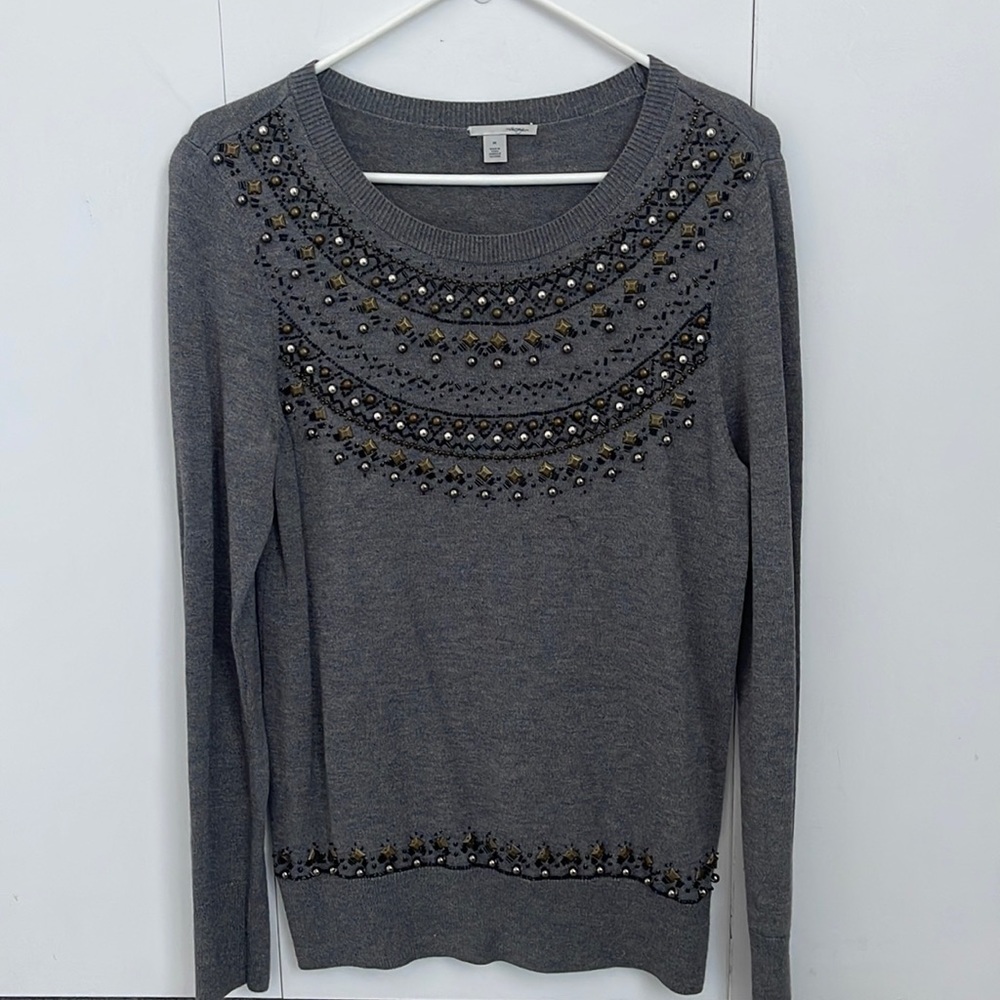Halogen Embellished Sweater size Medium